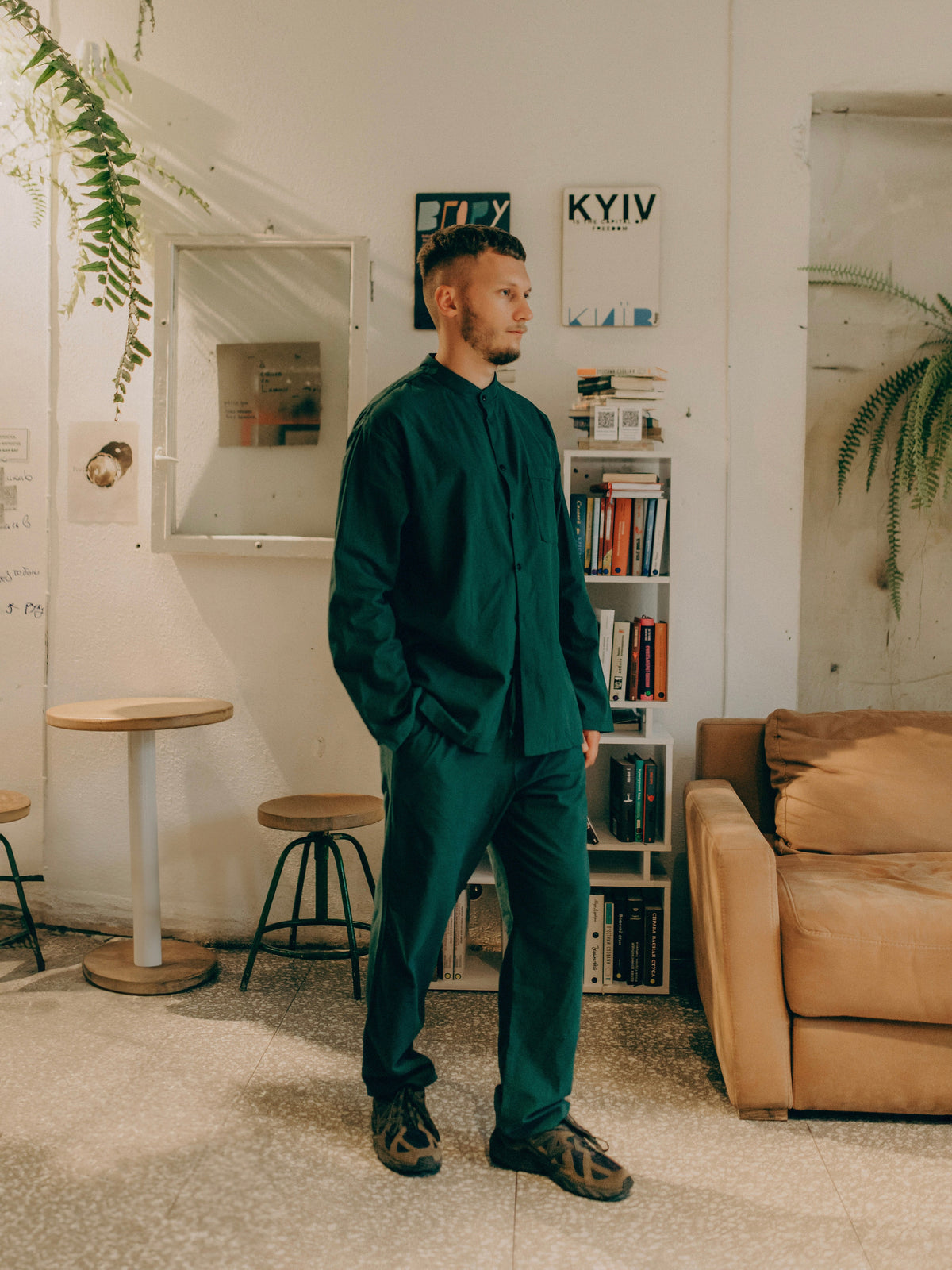 Men's pajama made of boiled cotton Smaragd