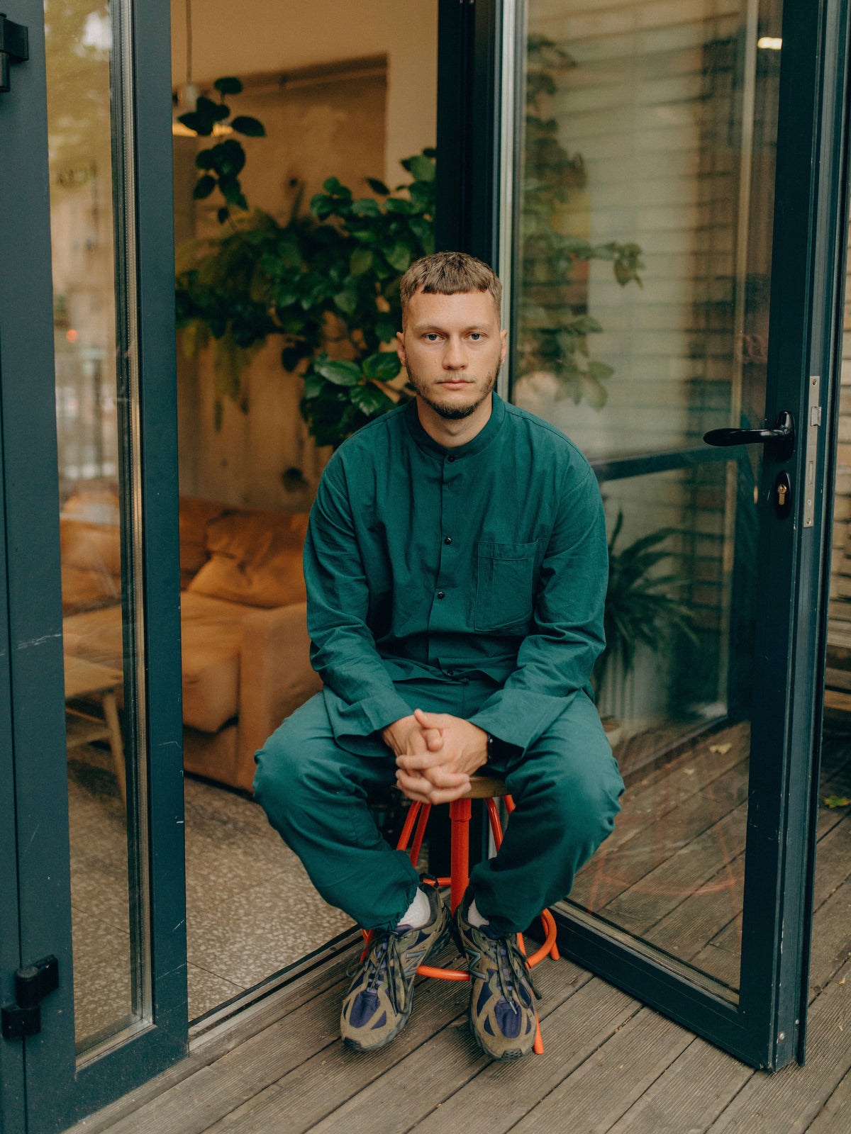Men's pajama made of boiled cotton Smaragd