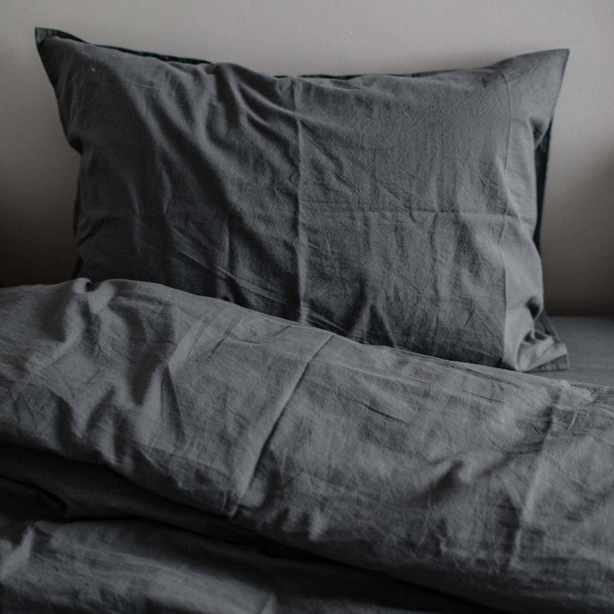Washed Cotton Bedding Set Slate