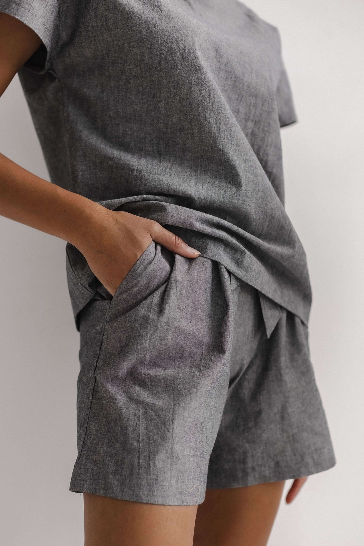 Women's Pajama with Shorts Silver